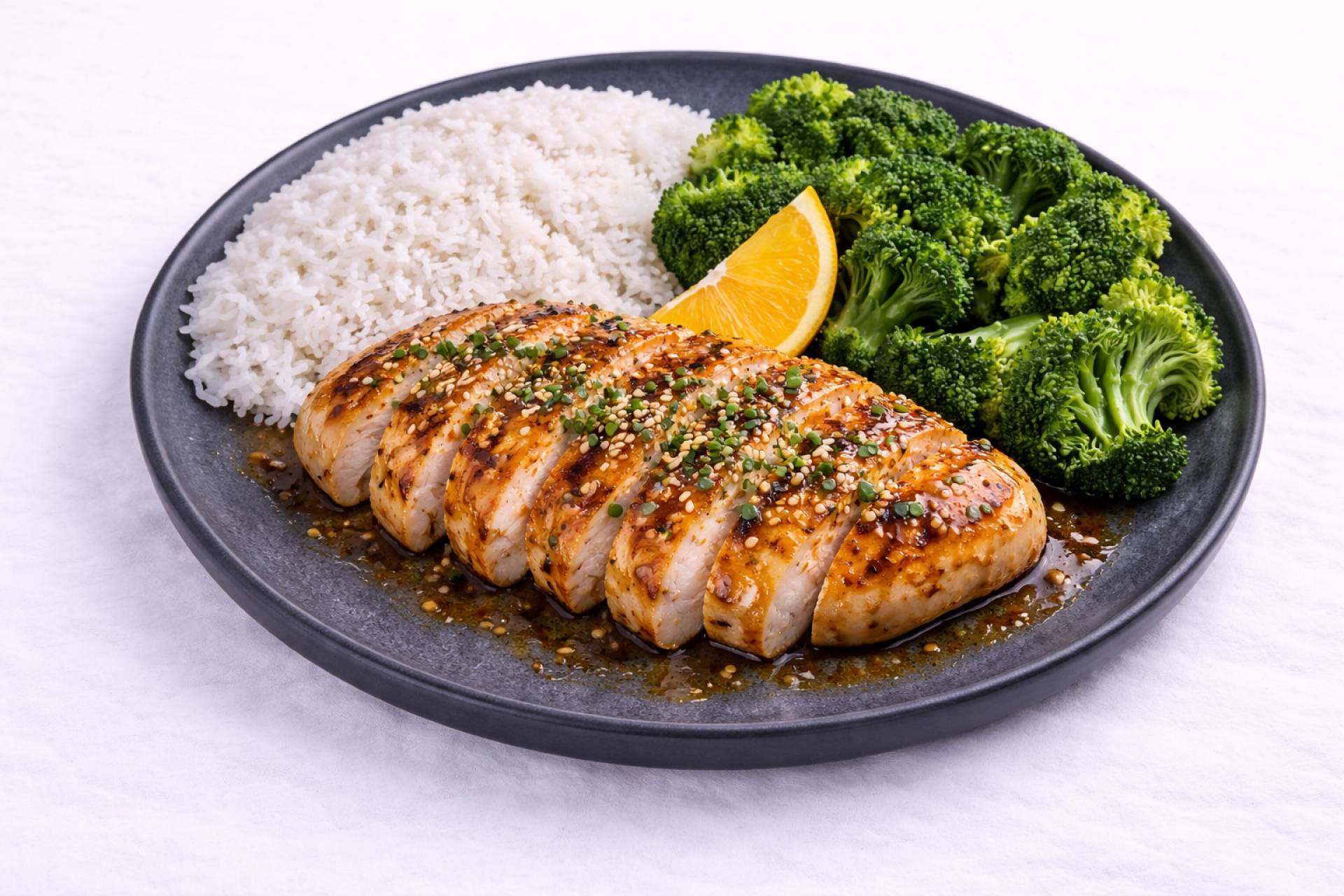 Korean Chicken With White Rice & Slaw