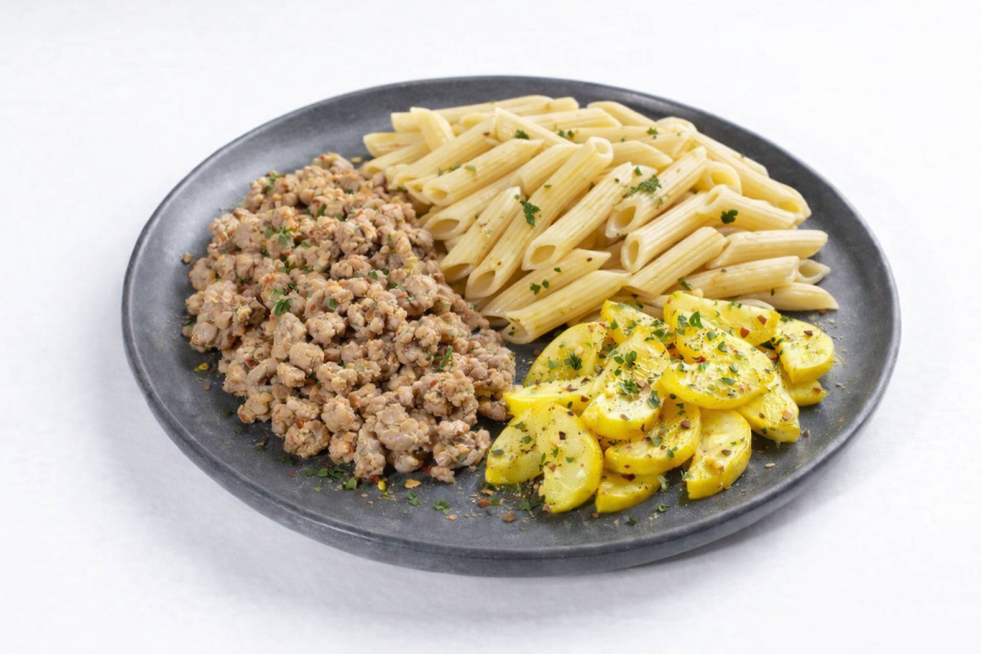 Ground Turkey With Baked Feta Pasta & Squash