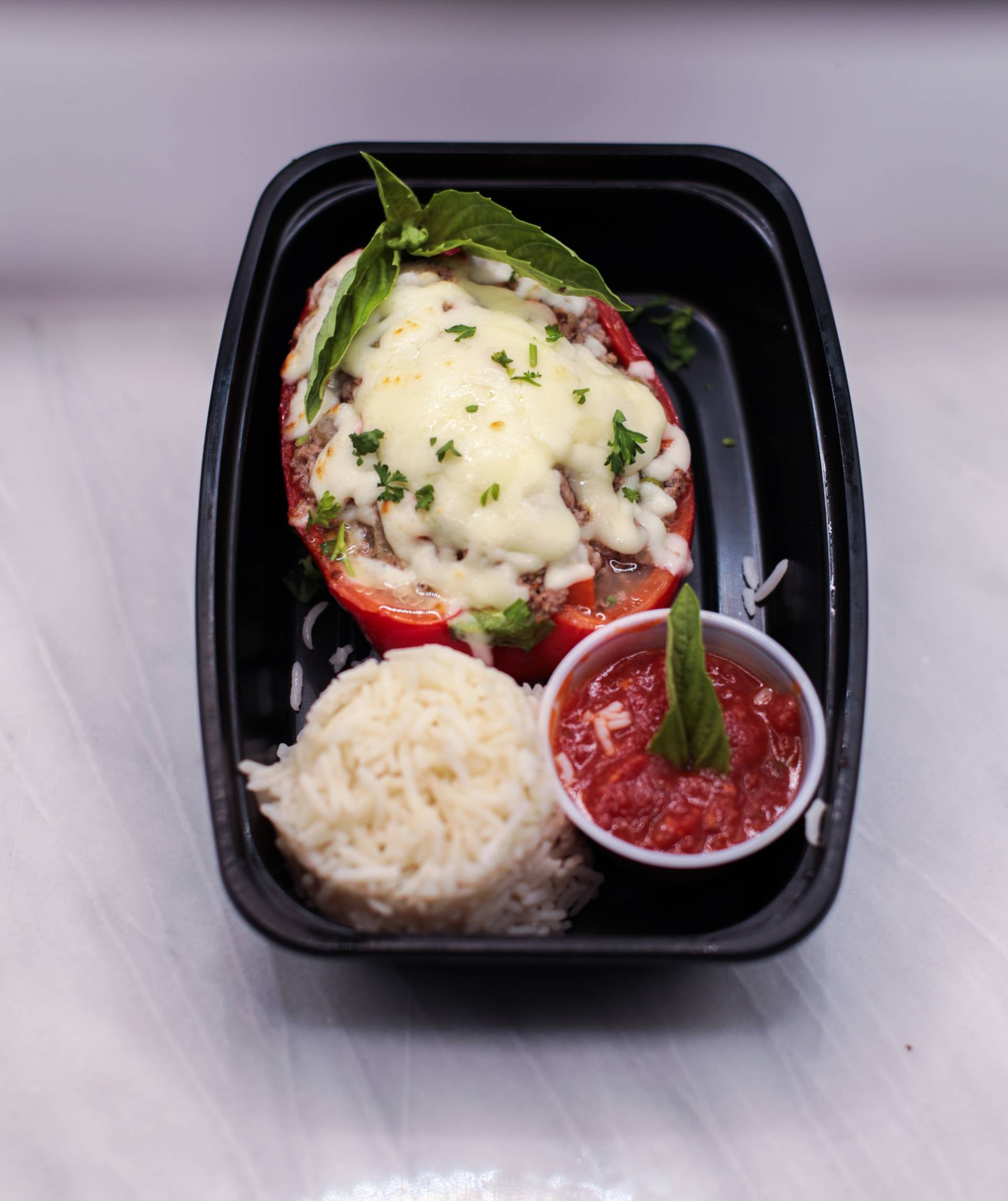 Lean Ground Turkey Stuffed Pepper With Jasmine Rice