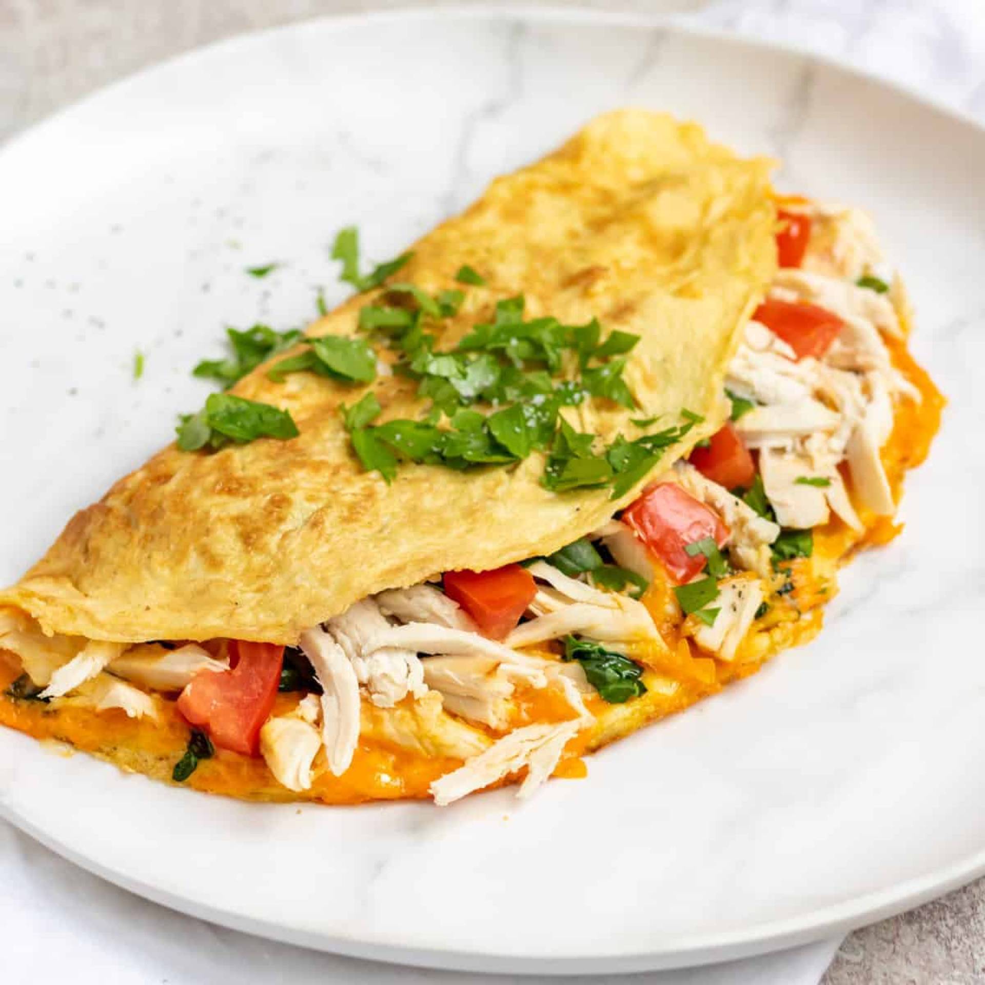 Chicken & Veggie Omelette